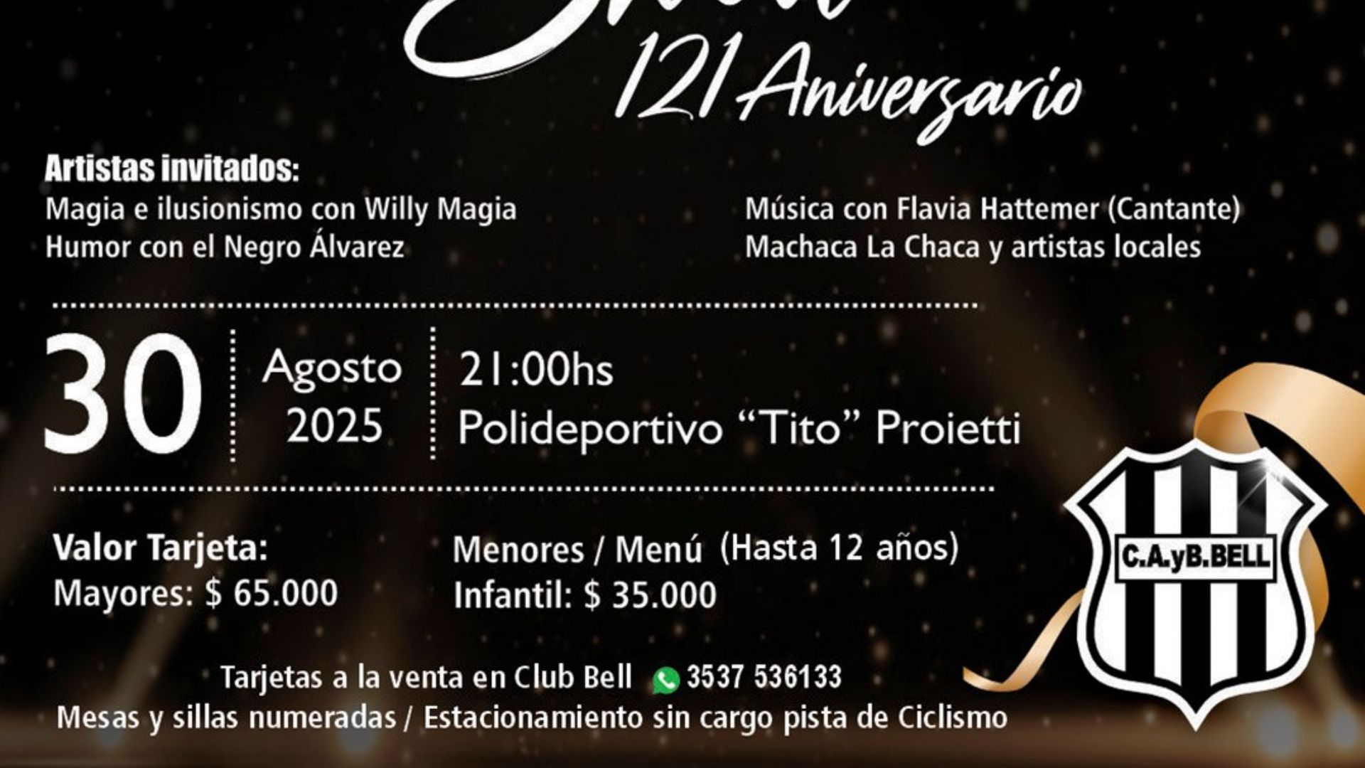 El Club Bell vuelve a vestirse de fiesta con su tradicional Cena Show Aniversario El Club Bell vuelve a vestirse de fiesta con su tradicional Cena Show Aniversario